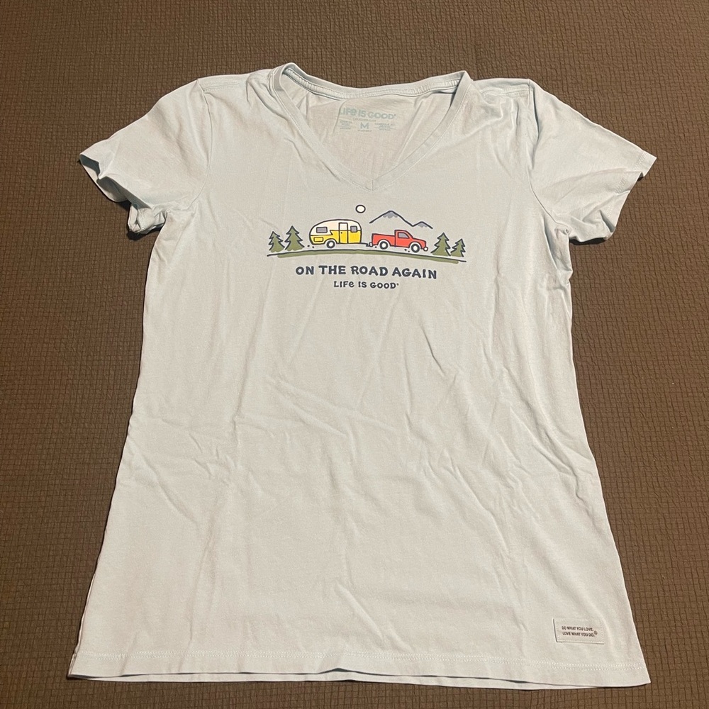 Life Is Good White Short Sleeve Tee